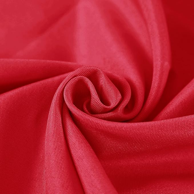 12 Pack Rectangle Tablecloth 60 x 102 Inches Red Table Cloth Stain and Wrinkle Resistant Washable Polyester Fabric Table Cover for Party, Wedding and Banquet Decoration
