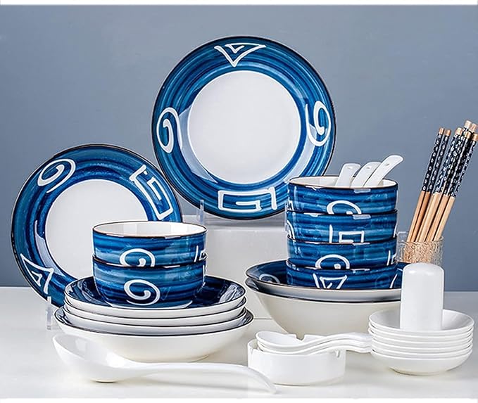 Dinnerware Set, Plates and Bowls Sets, Plates and Bowls Sets, Dishes Sets-Complete Porcelain Combination-for Home Kitchen Dining(Oracle,35 Pieces)