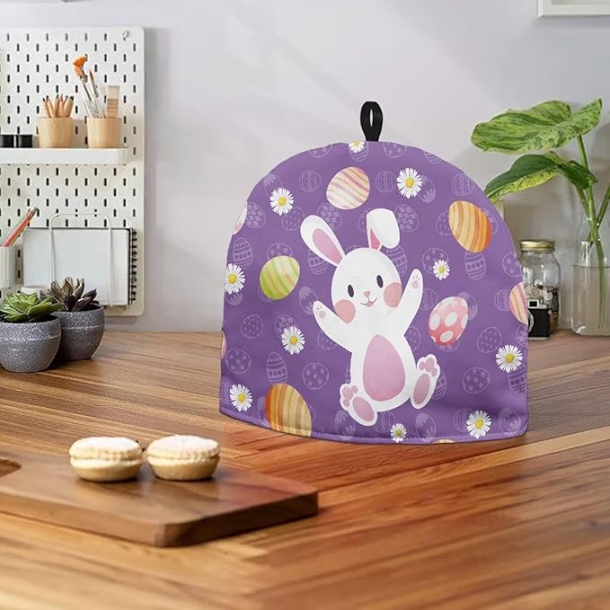 Bunny Teapot Cover Tea Cozy for Teapot Insulated Tea Pot Cozy for Easter Sunday Thick Home Decorative Kettle Kitchen Dust Cover for Easter