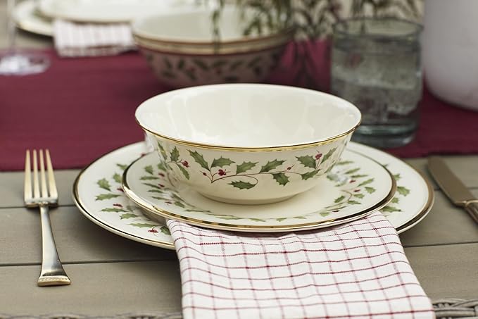 Lenox 899203 Holiday 18-Piece Dinnerware Set, Service For 6