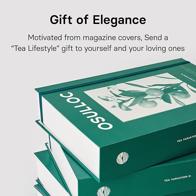 OSULLOC TEA VARIATION "O" (36 Count, 6 Types x 6 ea), Elegant & Sophisticated designed Gift Set, 6 Premium Organic Pure & Blended Tea from Jeju Island