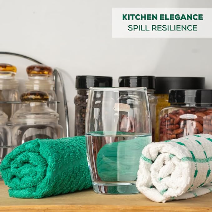 GOLD TEXTILES Kitchen Towels 12 Pack Premium 100% Cotton Dish Towels for Kitchen (15 x 25 Inches) Super Soft & Absorbent Hand Towels for Drying Dishes- Reusable (Green)