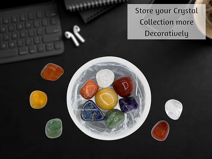Clear Quartz Crystal Bowl - 2 Inch Decorative Bowls for Room and Home Decor - Gemstone Healing Crystals for Elegant Display, Positive Energy Balance and Gift