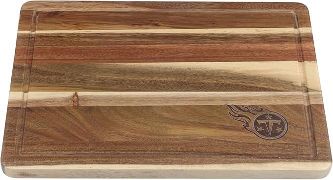 The Memory Company Officially Licensed NFL Acacia Cutting Board – 11.7" x 15.7" Durable Wood Chopping & Serving Board with Team Logo