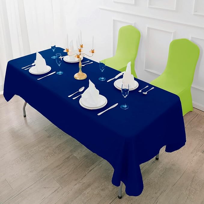 12 Pack Rectangle Tablecloth 60 x 102 Inches Royal Blue Table Cloth Stain and Wrinkle Resistant Washable Polyester Fabric Table Cover for Party, Wedding and Banquet Decoration