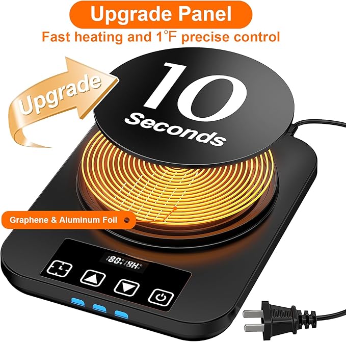 Electric Sourdough Starter Warmer Mat, Upgrade Warming Heating Pad for Sour Dough Starter, Sourdough Heater Proofing Tool for Home Baking with US Plug Thermostat Control, Timing, Memory Function