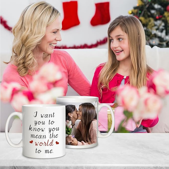 Personalized Coffee Mug with Photo Text Logo, 11OZ Custom Travel Cups, Personalized Valentine Birthday Employee Appreciation Gifts for Women Men Best Friend Office, Taza Personalizadas (all design)