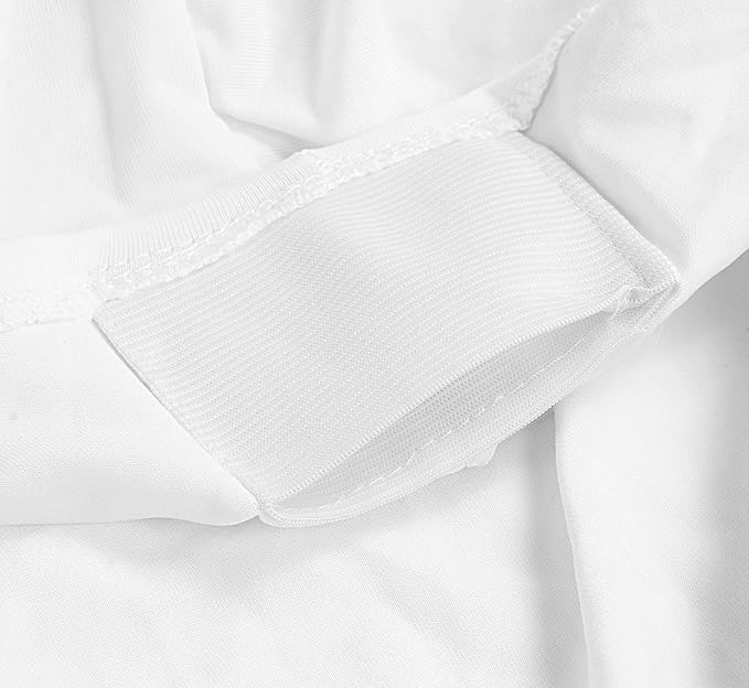 Utopia Kitchen Spandex Tablecloth 1 Pack [4FT, White] Tight, Fitted, Washable and Wrinkle Resistant Stretch Rectangular Patio Table Cover for Event, Wedding, Banquet & Parties [48Lx30Wx30H Inch]