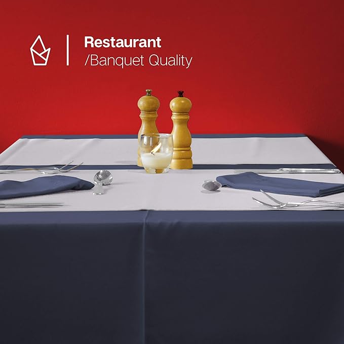 Gee Di Moda Rectangle Tablecloth - 60 x 126 Inch Chocolate Table Cloth for 8 Foot Rectangle Tables - Heavy Duty Washable Fabric - for Holiday Party, Dinner, Weddings, Baby Shower & Events