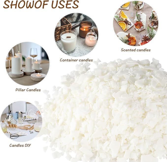 CLTNIKET Pure Soy Wax for Making Candle-DIY Soy Wax Candle-5 Pound Bag