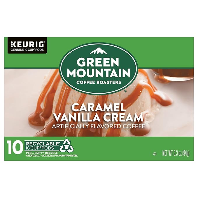 Green Mountain Coffee Roasters Caramel Vanilla Cream Keurig K-Cup Coffee, 10 ct