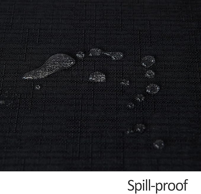 maxmill Slubby Texture Tablecloth Water Resistance Antiwrinkle Spillproof Soft Washable Jacquard Table Cloth for Dining Room, Buffet Banquet Parties Holiday Dinner, Rectangular 60 x 104 Inch, Black