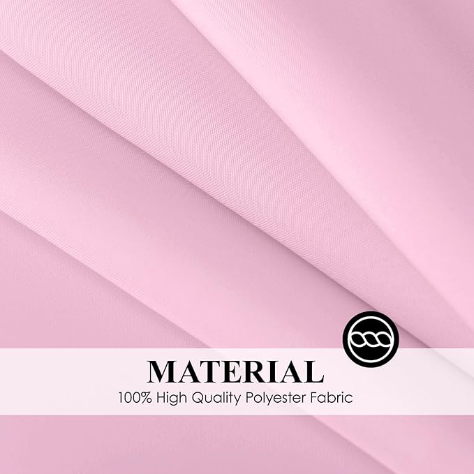Rectangle Tablecloths 90x132 Inch 2 Pack Pink Tablecloth for 6ft Washable Decorative Linen Polyester Table Cloths for 8ft Dining Table Banquets Buffet Parties and Wedding