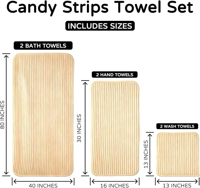 Bath Sheet Set of 6 (80"x40"),Oversized Bath Towels for Adults Luxury Extra Large Bath Sheets Super Soft Highly Absorbent Microfibers Quick Dry Bath Towels Large for Bathroom (Beige, 6Piece)
