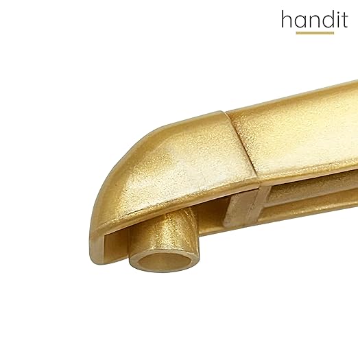 HANDIT - Gold Coffee Syrup Pumps | Fits 25.4oz/750ml Liter Torani, Skinny, Davinci and Monin Plastic 33.8oz Bottles | Does Not Fit Monin Glass 750ml (6 Pack)