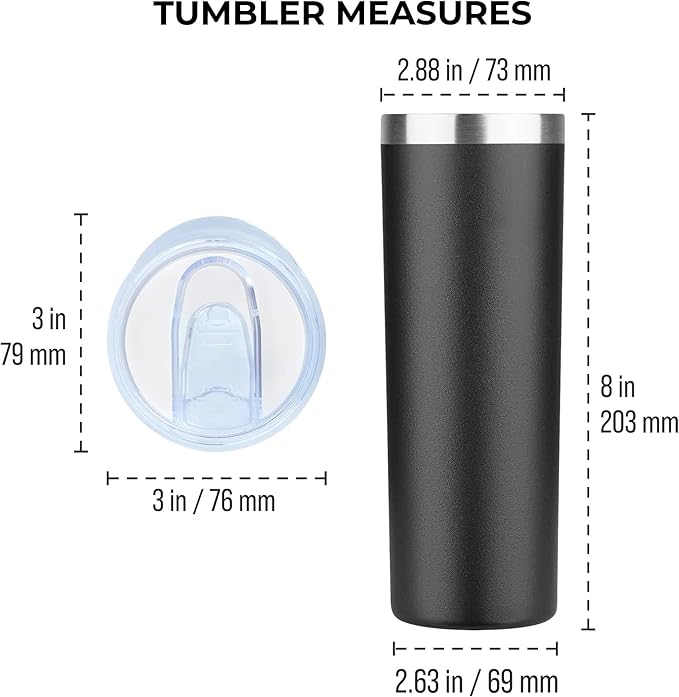 Custom photo tumbler with lids, personalized 20oz insulated drinking pictures thermal hot & cold beverages cups, skinny metal coated thermo gift for couples women & men, memorial, birthdays (Pictures)