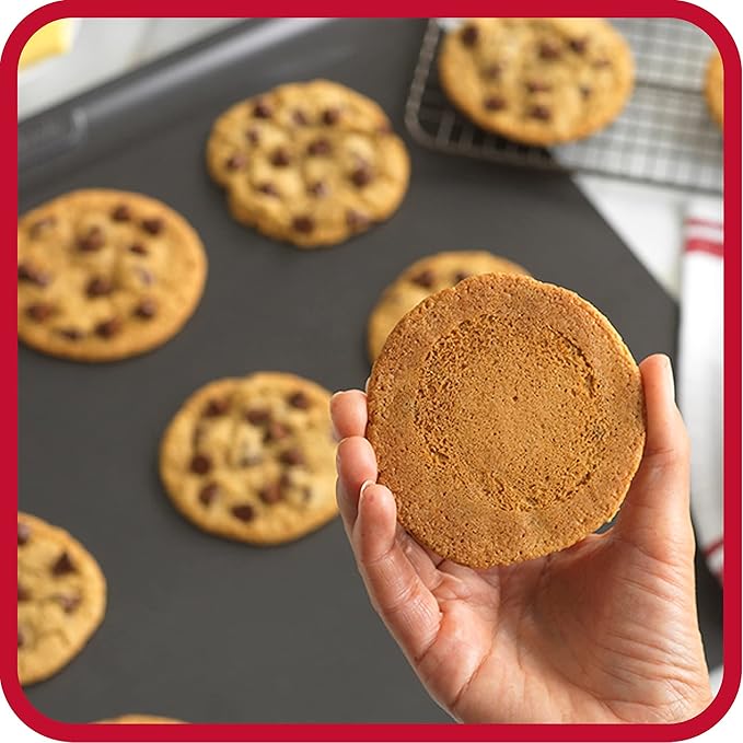 GoodCook AirPerfect Nonstick Steel Insulated Cookie Sheets, Assorted Size No-Burn Baking Sheets with Large Handles, Set of 2, Gray