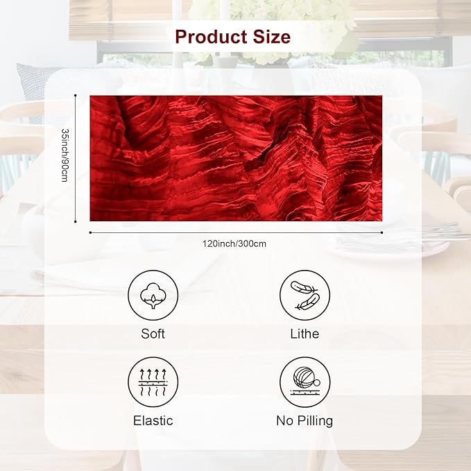 10 Pack Burgundy Cheesecloth Table Runner 35x120 Inch 10Ft Rustic Gauze Cheese Cloth Table Runner Sheer Cheesecloth Table Runners for Wedding Party Bridal Shower Decoration