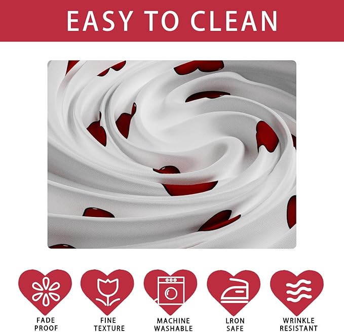 XCHI Plaid Love Hearts Valentine’s Day Tablecloth Round Table Cloth Washable Table Covers for Indoor Outdoor Dining Home Party Decorations 70x70 Inch