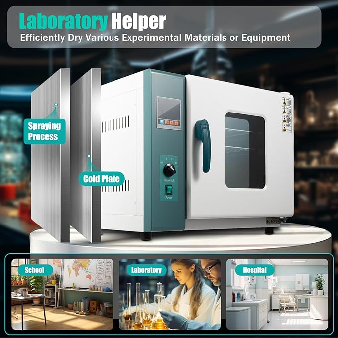 1000W Horizontal Electric Blast Drying Oven, 45L/12Gal Lab Convection Oven, 110V Digital Forced Air Ovens with Intelligent Temperature Control for Industrial, Lab, School Use