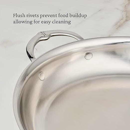Hestan Provisions - Clad Oval Roaster, Stainless Steel, 17.5 x 14 inch