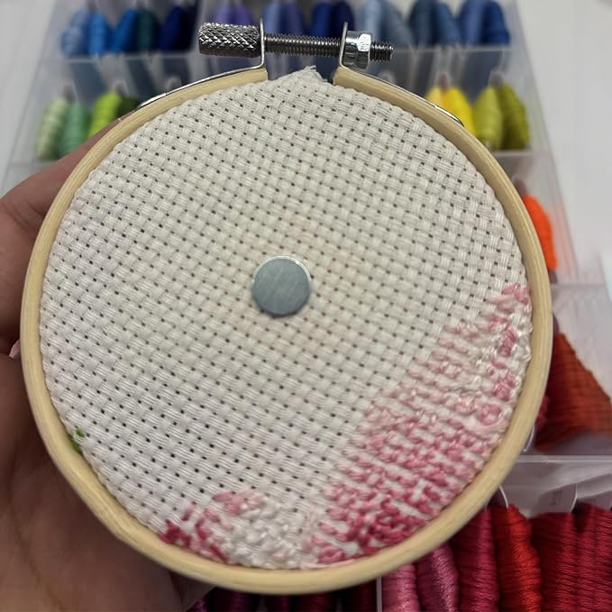 Needle Minder for Keeping Sewing & Embroidery Needles – Magnetic Needlepoint Holder, Cross Stitch Supplies – Secure & Decorative Needle Minders for Stitching & Crafting (Sunflower)
