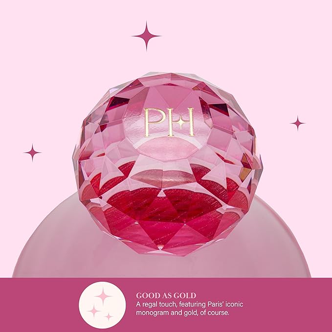 Paris Hilton Martini Glass Set with Iconic Gem Base, Perfect for Parties and Special Occasions, Serve Martinis, Mocktails and More, 10.5-Ounce, 2-Piece Set, Pink