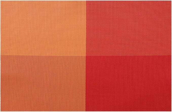 Table Placemats Set of 1/4/6 PVC Heat- Place Mat Washable Kitchen Table Mats Suitable for Dining Table Kitchen(KP red,30X45CM_4PCS)