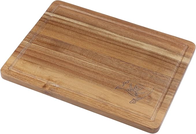 The Memory Company Officially Licensed NFL Acacia Cutting Board – 11.7" x 15.7" Durable Wood Chopping & Serving Board with Team Logo