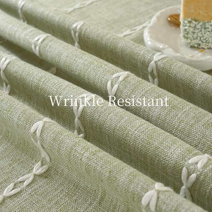 Zobesta Sage Green Table Cloth Square 60 x 60 Inch, Cotton Green Linen Tablecloth Square Heavy Weight Washable Farmhouse Soft Boho Tablecloth for Party, Holiday, Picnic, Dining, Outdoor,Fall