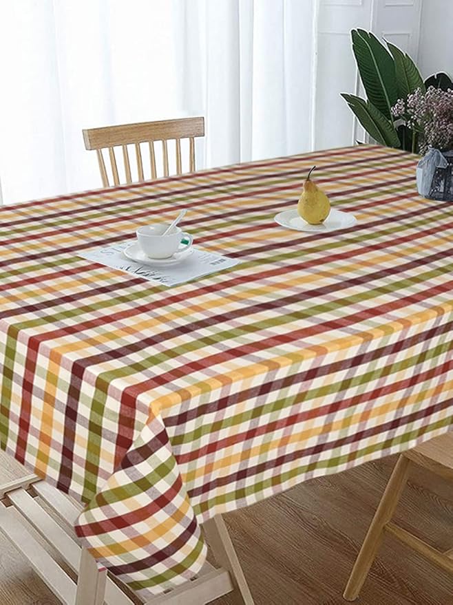 Urban Villa Checkred Tablecloth Buffalo Check Table Cloth Tabletop Cover Kitchen Dining Tablecloth 100% Cotton Great Parties Wedding Holiday Dinner Rectangle 60X84 Inches 6-8 Seats Table Cloth