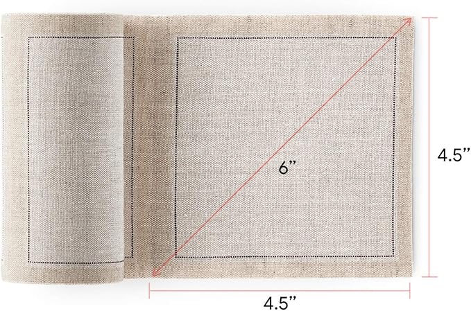 MY DRAP Linen Cocktail Napkins, Natural, 50 Units