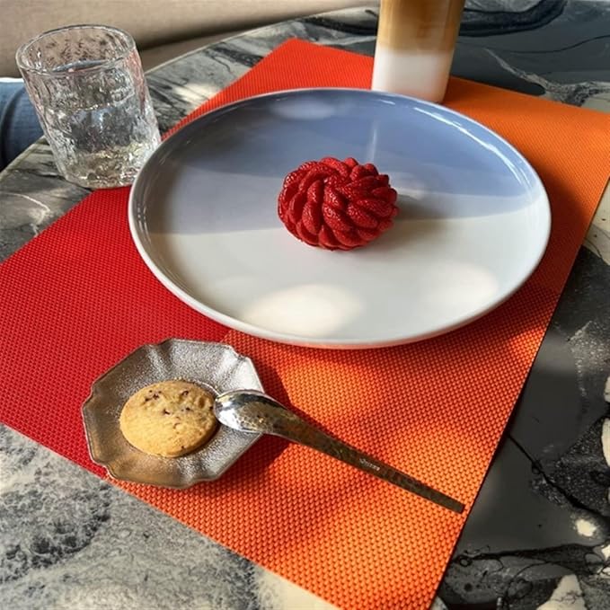 Table Placemats Set of 1/4/6 PVC Heat- Place Mat Washable Kitchen Table Mats Suitable for Dining Table Kitchen(KP Green,30X45CM_4PCS)