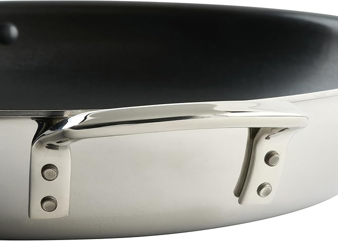 WINCO Tri-Ply Frying Pan, Silver