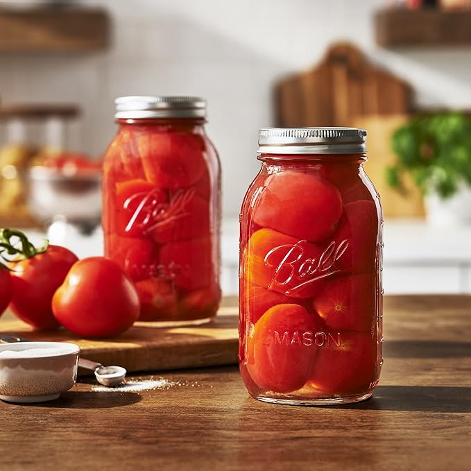 Ball Regular Mouth Quart (32oz) Canning Jars, 12 Pack, CLear