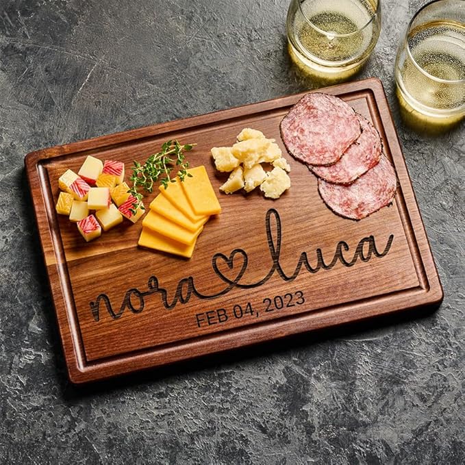 Personalized Cutting Board Wedding Gift, Customized Bridal Shower Gifts, Wedding Shower Gifts, Engraved Gifts for Couples 2026, Custom Anniversary Wooden Gifts