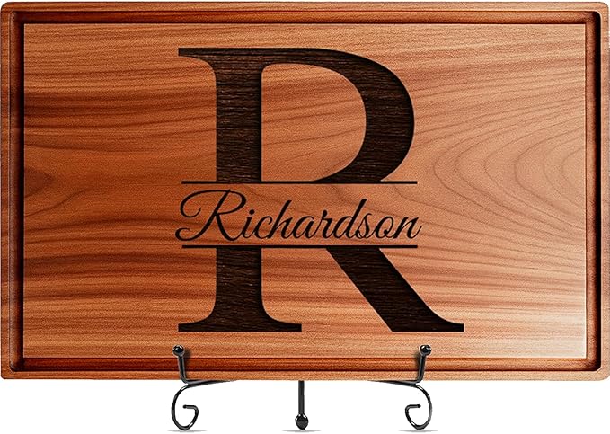 Monogrammed Cutting Board Gift, Wood Engraved Customized Kitchen Gifts, Monogram Wedding Gifts, Personalized Family Gifts, Couple Gifts