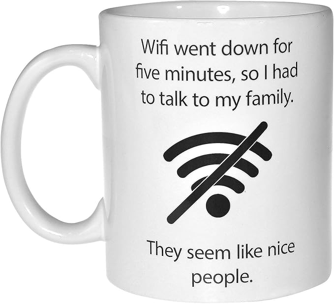 Neurons Not Included Wifi Quote Funny Coffee or Tea Mug - Geek and Computer Nerd Gift