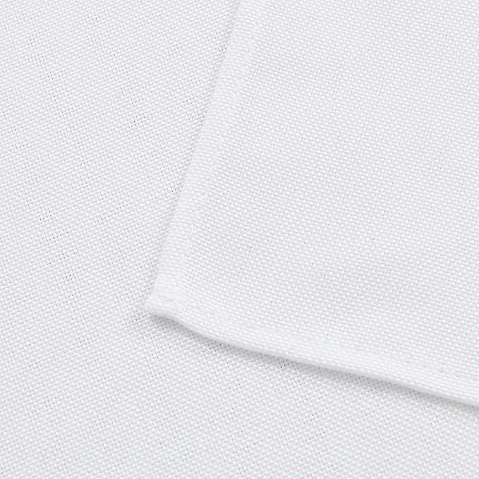 Hiasan Faux Linen Rectangle Tablecloth - Wrinkle and Stain Resistant Washable Table Cloth for Kitchen Dining Room Holiday Table Cover for Party Dinner, White, 52 x 70 Inch