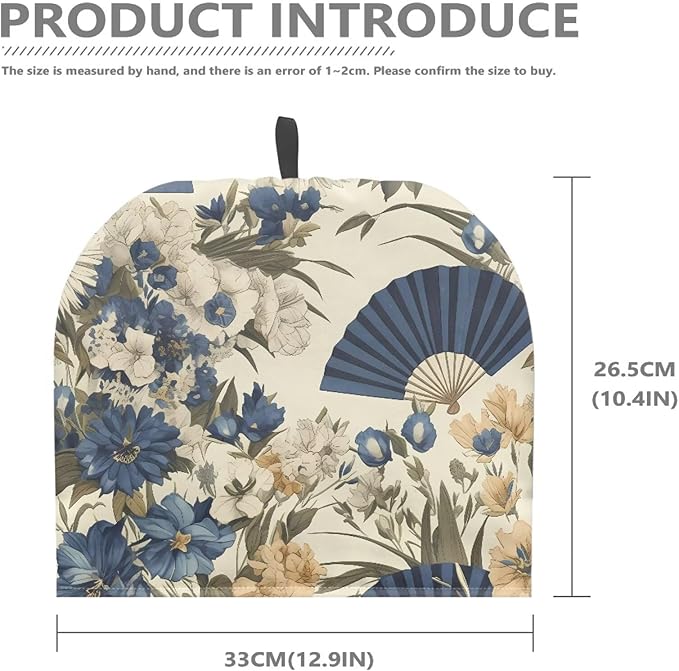 Retro Flowers Tea Cozy for Teapot Insulated Soft Tea Cup Warmer Cozy for Party Kitchen Accessory Retro Fans Kettle Kitchen Dust Cover,Women