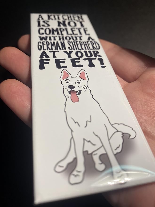 White German Shepherd Dog Magnet Handmade Kitchen Decor Gifts