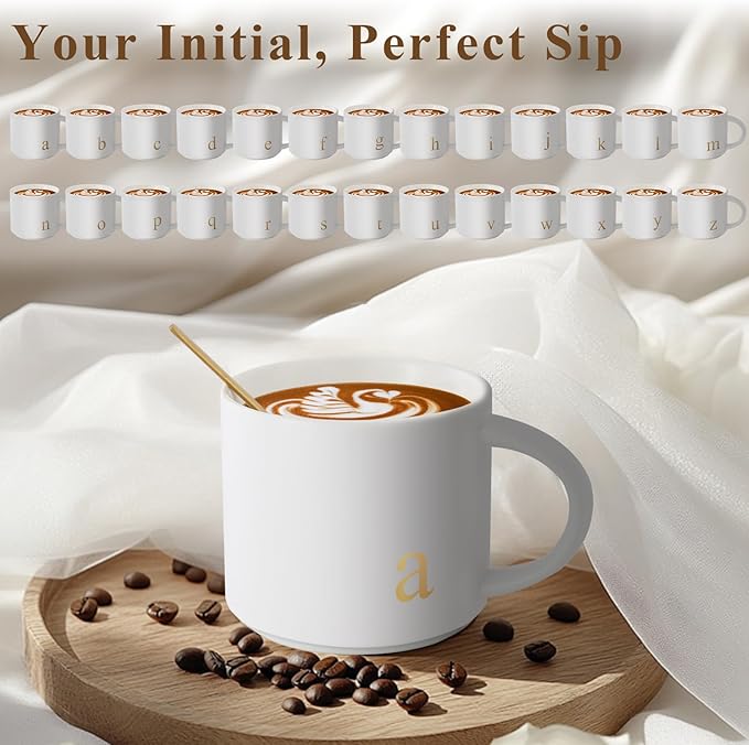 MNZZ Monogrammed Ceramic Large Coffee Mug Tea Cup Women Girl Friend Birthday Gifts 16th 18th 19th 20th 21st 30th 40th 50th 60th 70th 80th 45th 65th 75th 1974 1964 40 60 70 Year Old Funny Meaningful,B