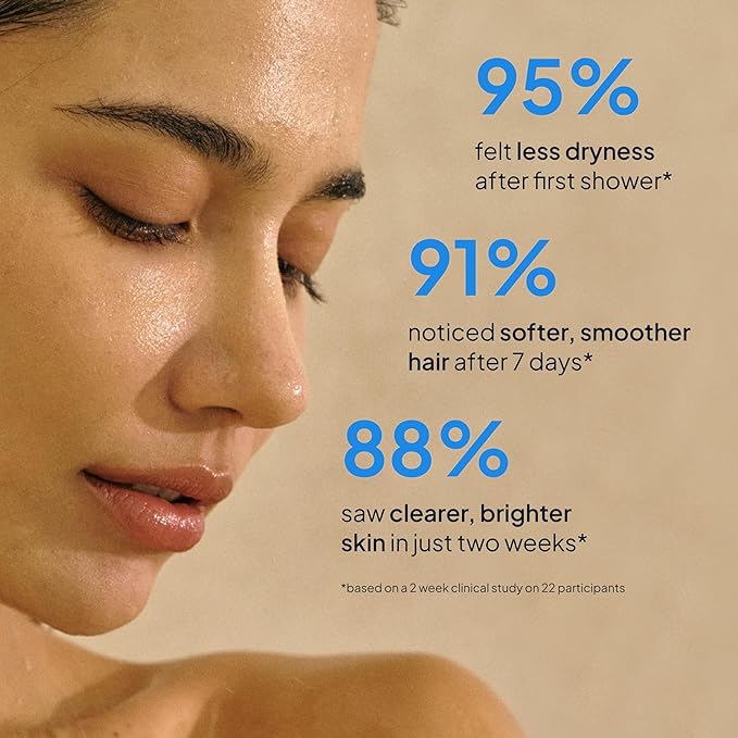 SecondShower Filtered Shower Hand for Hard Water | Clinically Proven for Skin Health, NSF Certified 99.9% Chlorine Removal, SPA Grade High Pressure, Korean Beauty Secret Natural Filter (Pure Silver)
