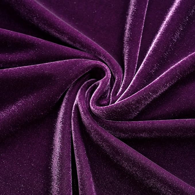 MIULEE Velvet Table Cloth with Decorative Ruffle Edge Luxurious Soft Washable Rectangular Tablecloth Thick Wrinkle-Resistant Oblong Table Cover for Kitchen Dining Party Wedding 60x84 Inch, Purple