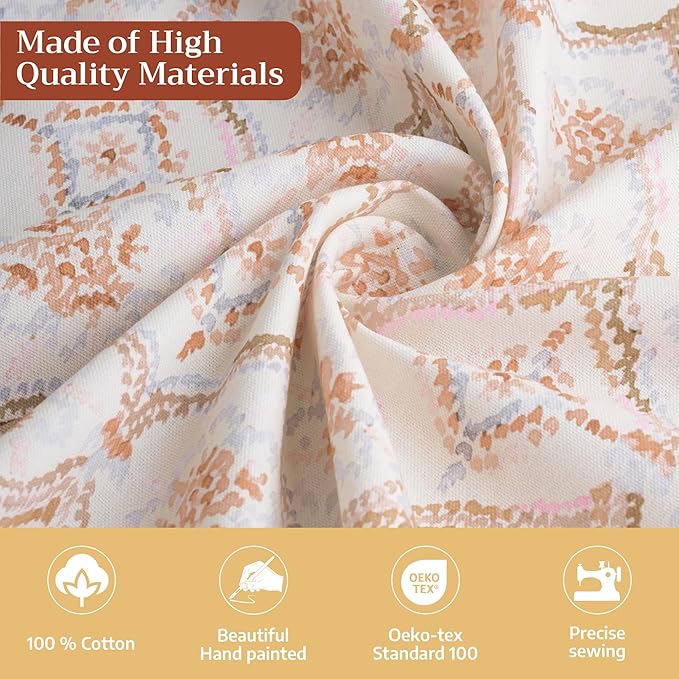 Maison d' Hermine Table Cloth Round Table 100% Cotton 63 Inches Fall Tablecloth Reusable Everyday Use for Thanksgiving Christmas Decorations Dining Farmhouse Party (Fair Isle)