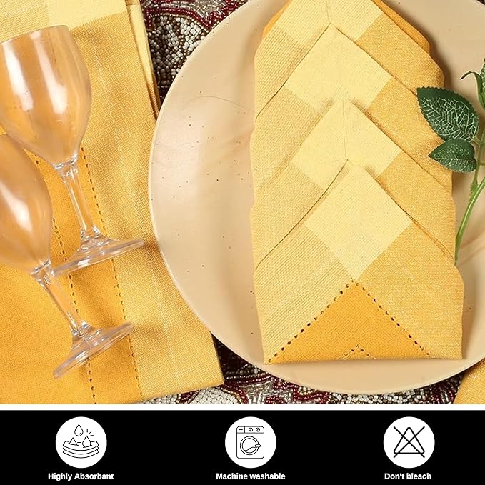 Homidate Cloth Dinner Napkins – Machine Washable Reusable Fabric Napkins for Weddings, Parties & Table Decorations