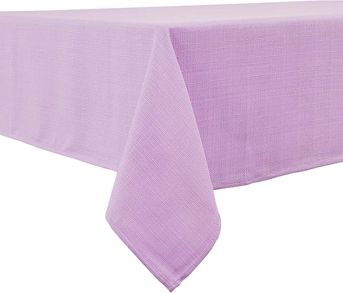 BALCONY & FALCON Rectangle Tablecloth Washable Wrinkle Resistant and Water Proof Table Cloth Decorative Linen Fabric Tablecloths for Dining Parties Kitchen Wedding and Outdoor Use (Lavender, 55x95)