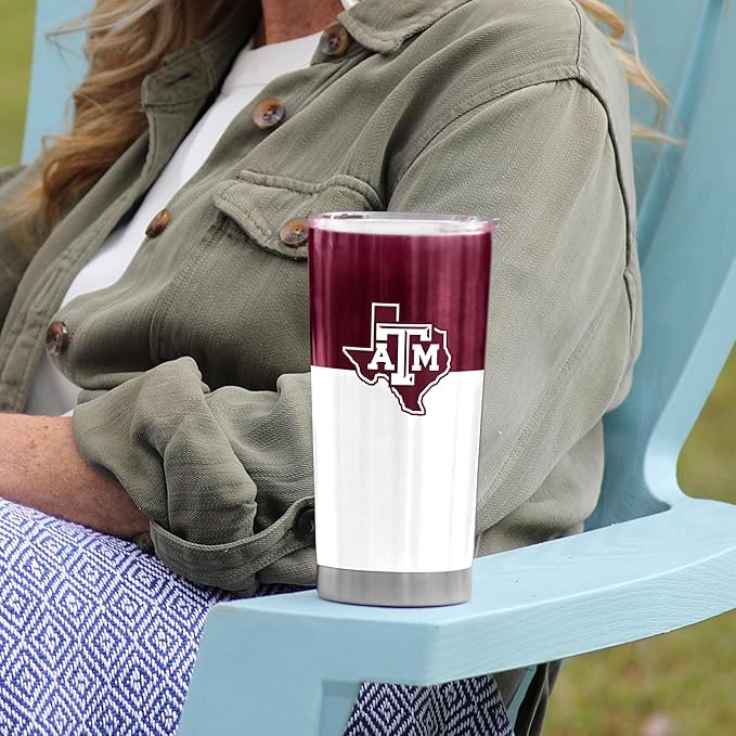 Logo Brands 20 oz Powder Coat Tumbler- Insulated Tumbler with Lid for Water, Iced Tea or Coffee, Smoothie and More