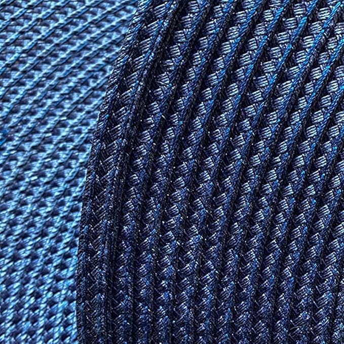 Round Table Mat Braided Woven Set of 4 Woven Placemats Heat Non-Slip for Kitchen Indoor and Outdoor 15 Inch(PPR Dark Coffee,Round_38CM 6PCS)