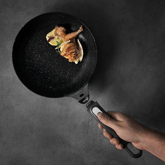 BergHOFF GEM Non-stick 3Pc Fry Pan Set, Stay-cool, Detachable Handle, Ferno-Green, Non-Toxic Coating, Induction Cooktop Ready
